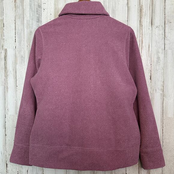 Adidas Golf Heather Fleece Jacket Large Blush Pink Full Zip Outdoors Gorpcore - Picture 2 of 8